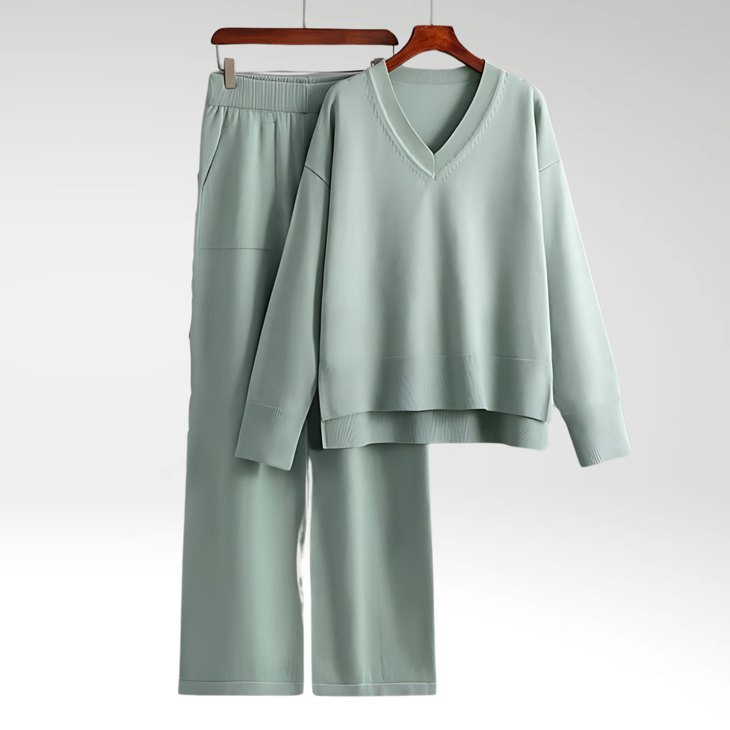 Cazel | Luxe V-Neck Two Piece Set