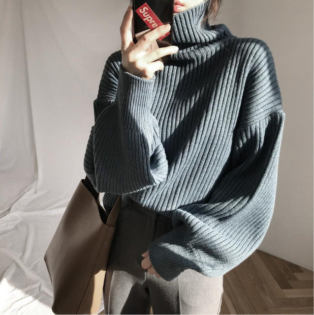 Cazel | Luxe Pull à col roulé et à manches ballon
