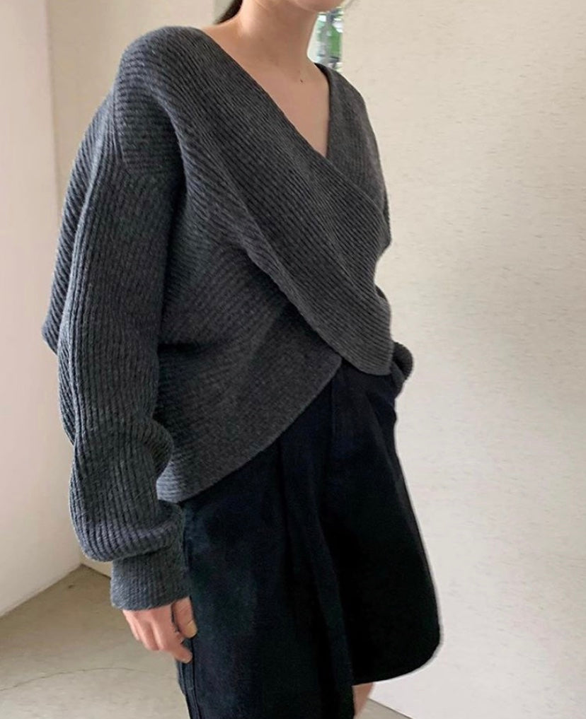 Cazel | Pull en tricot croisé chic