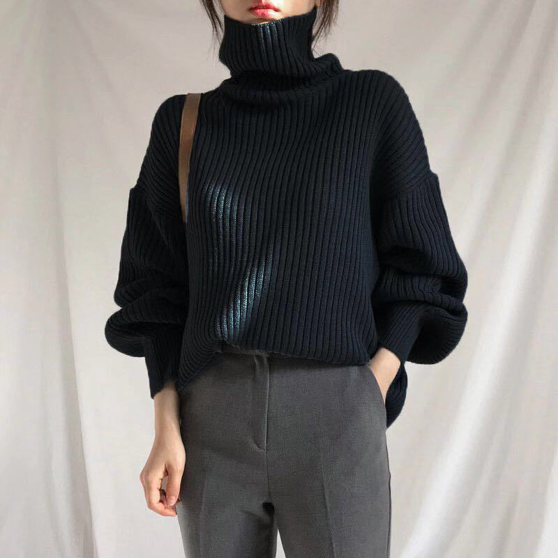 Cazel | Luxe Pull à col roulé et à manches ballon