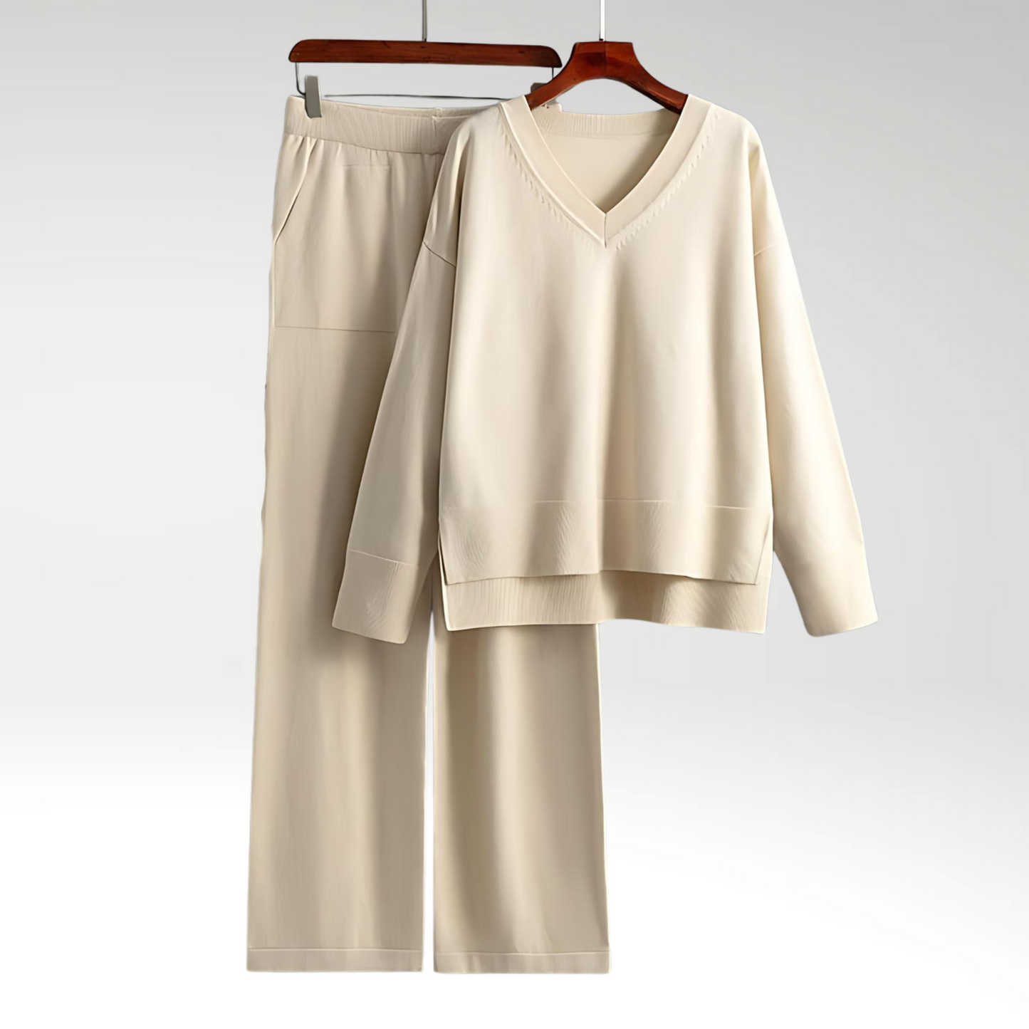 Cazel | Luxe V-Neck Two Piece Set