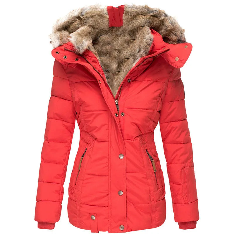Cazel | Manteau d'hiver chaud avec doublure en fourrure