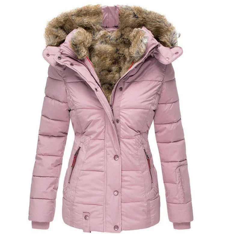 Cazel | Manteau d'hiver chaud avec doublure en fourrure