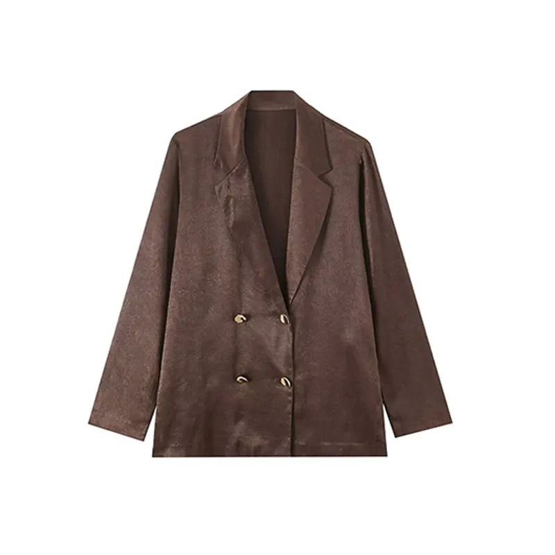Élégance en Daim | Ensemble Blazer & Pantalon