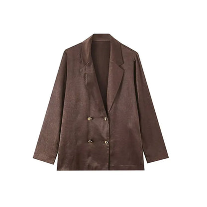 Élégance en Daim | Ensemble Blazer & Pantalon