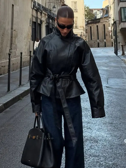 Élégance Intemporelle | Veste en Cuir
