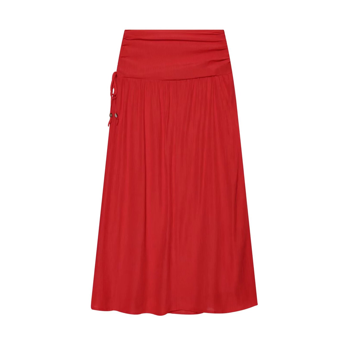 2026 summer new women's clothing with mushroom edge and large silhouette short top, pleated and pleated fabric skirt set