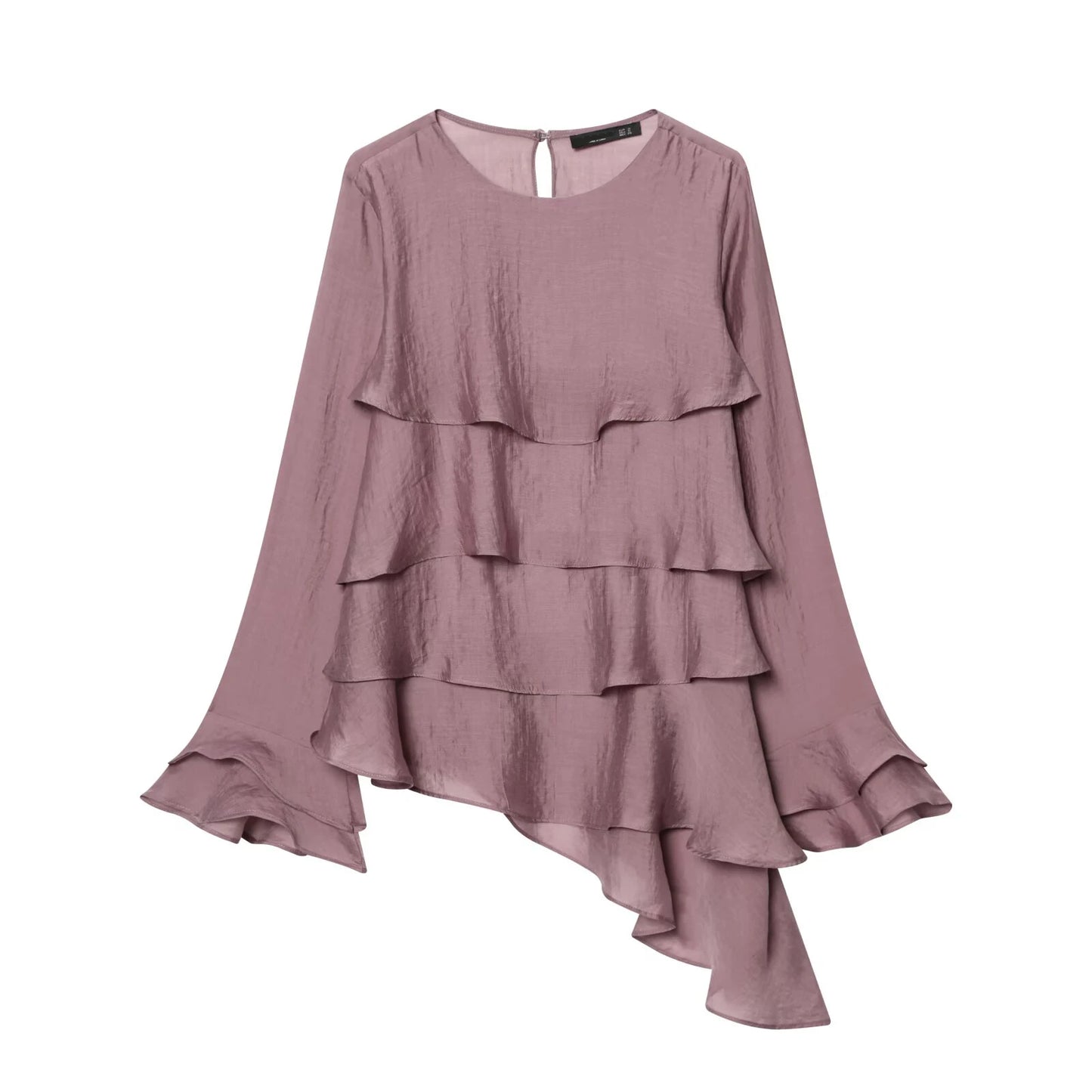 Women Shirt Spring Elegant Irregular Blouses Brand Ruffle Womens Blouses flare sleeve long sleeve Blouse Fashion Shirt Top Fairy