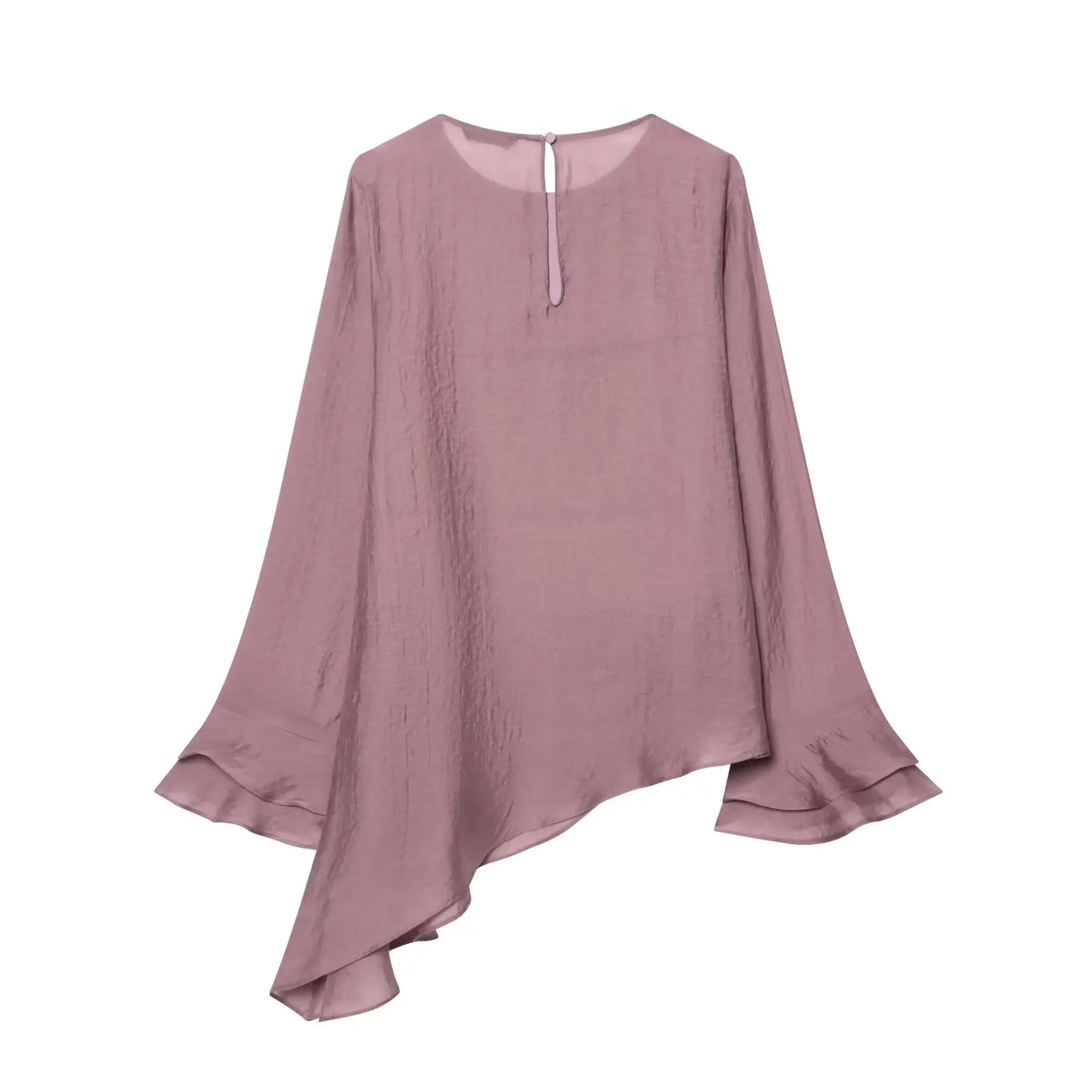 Women Shirt Spring Elegant Irregular Blouses Brand Ruffle Womens Blouses flare sleeve long sleeve Blouse Fashion Shirt Top Fairy