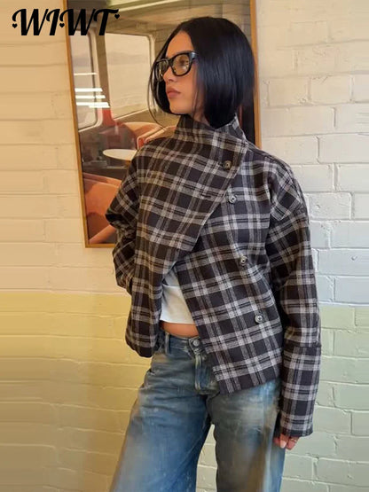 Élégance Moderne | Veste à Carreaux