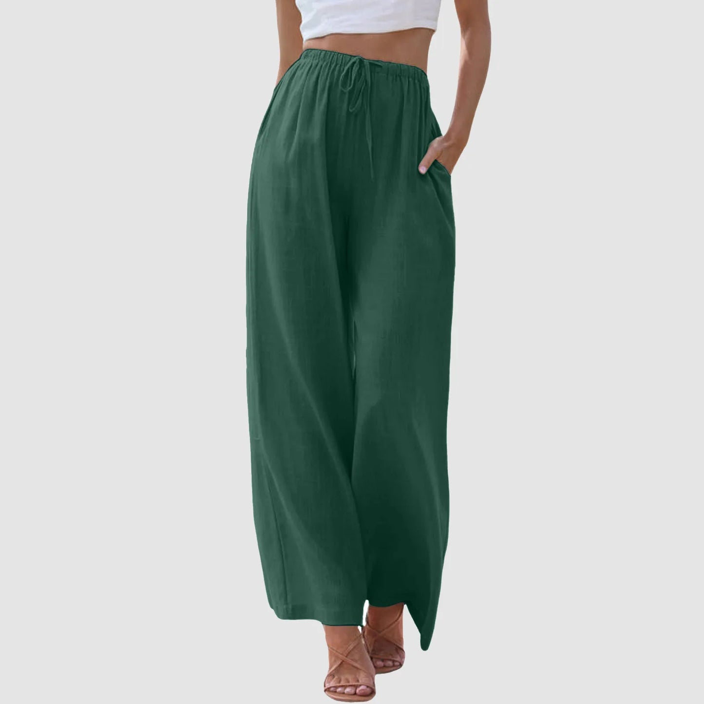 Cazel | Pantalon confort à jambe large et taille haute