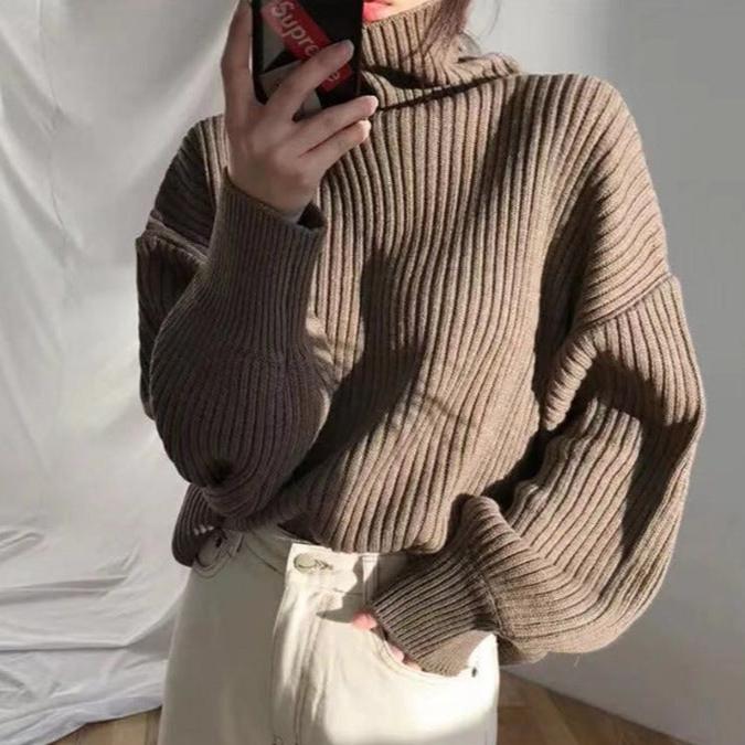 Cazel | Luxe Pull à col roulé et à manches ballon
